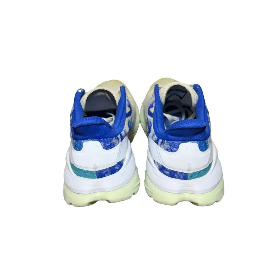 Hoka women’s Mach 4 White and Blue Athletic Sneakers size 8B